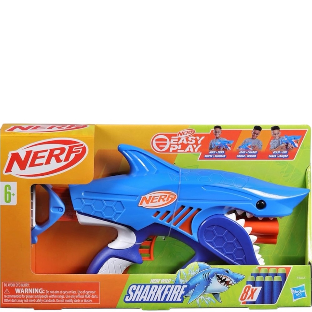 Nerf Sharkfire Blue and Orange Blaster NIB
